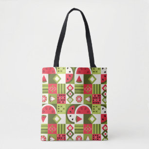 Bolso De Tela Elementos decorativos de la sandía Impresión de ar
