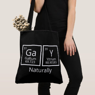 Bolso De Tela Elementos naturales Mesa periódica del Orgullo Gay