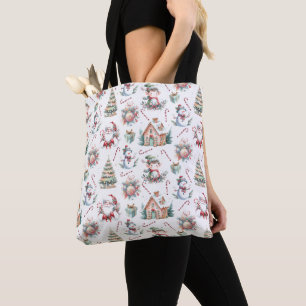 Bolso De Tela Elementos Navideños Adorables