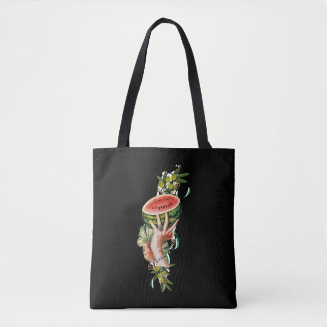 Bolso De Tela Elementos palestinos tradicionales en el mapa pale (Anverso)