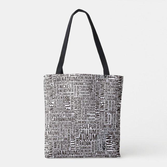 Bolso De Tela Elementos Químicos (Reverso)