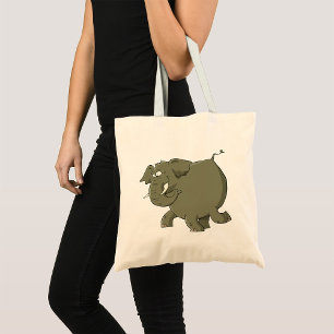 Bolso De Tela Elephant Gray Animal personalizado