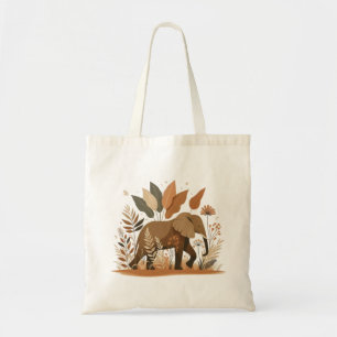 Bolso De Tela Elephant in Botanical Jungle – Elefante en Selva B