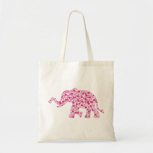 Bolso De Tela Elephant-Pink-Hearts (1)