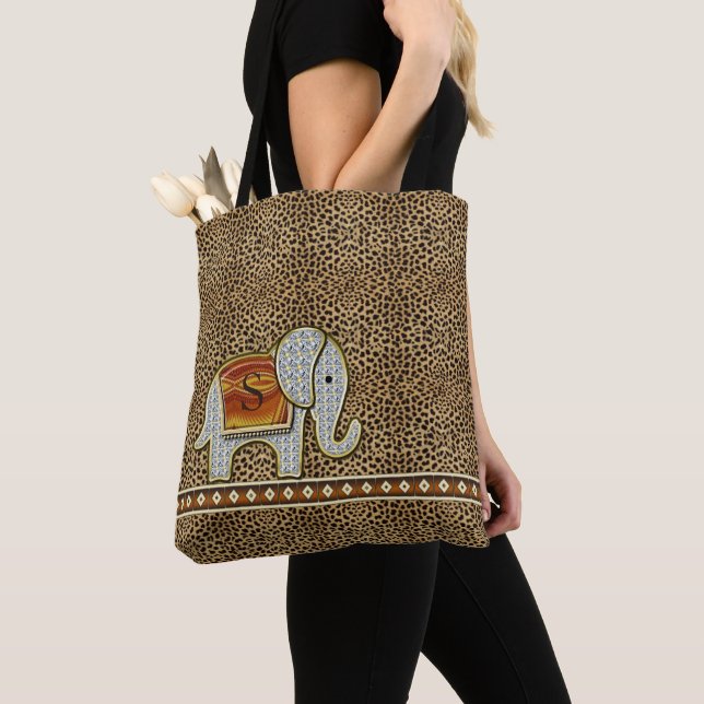 Bolso De Tela Elephant Walk Monograma Cheetah ID390 (Detalle)