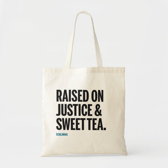 Bolso De Tela Elevado en el Tote de la justicia y el té dulce (Frente)