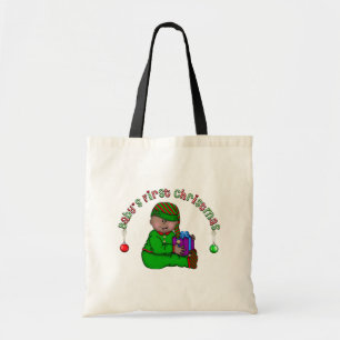 Bolso De Tela Elf Baby African First Navidades