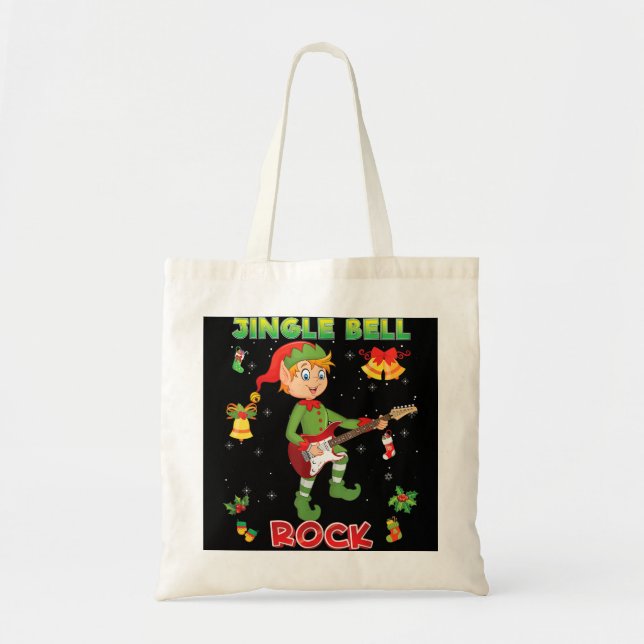Bolso De Tela Elf, Navidad de Jingle Bell Rock, juega en Gui (Frente)