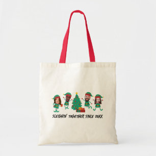 Bolso De Tela Elf, Navidades de fotografía de cara divertida y p