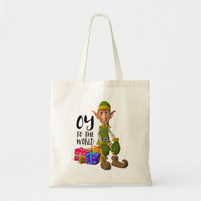 Bolso De Tela Elf Navidades divertidos (Frente)