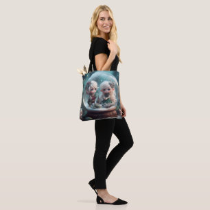Bolso De Tela Elf Snowglobe