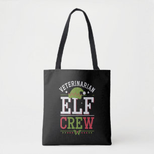 Bolso De Tela Elfo de Navidad Veterinario Técnico Veterinario