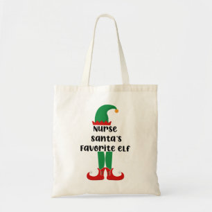 Bolso De Tela Elfo favorito de Santa enfermero Funny Nurse Navid