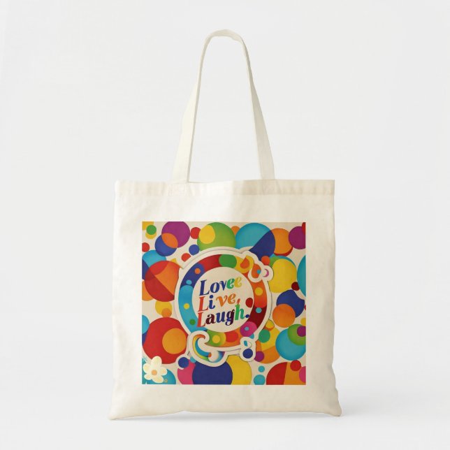 Bolso De Tela "Elija la felicidad todos los días" (Frente)