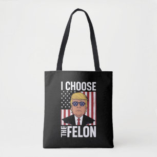 Bolso De Tela Elijo al delincuente Trump 2024 Patriota Republica