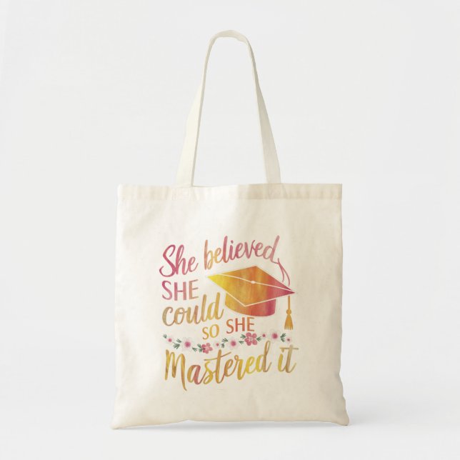 Bolso De Tela Ella Creía Que Podía Así Que Lo Dominó. (Frente)