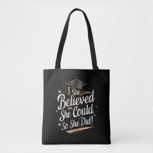 Bolso De Tela Ella Creía Que Podía Así Que Lo Hizo Graduación