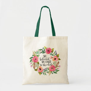 Bolso De Tela Ella creyó que ella podría así que ella hizo