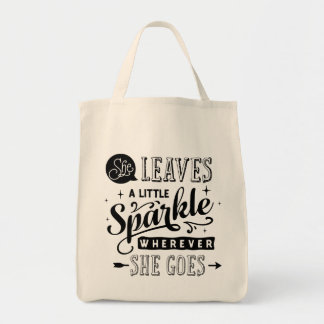 Bolso De Tela Ella deja un poco tote de la tipografía de la