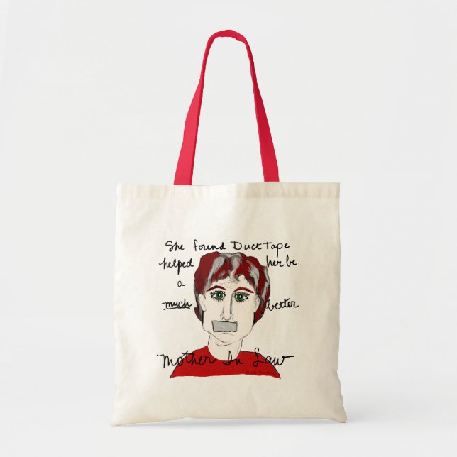 Bolso De Tela Ella encontró a la cinta aislante… (Frente)