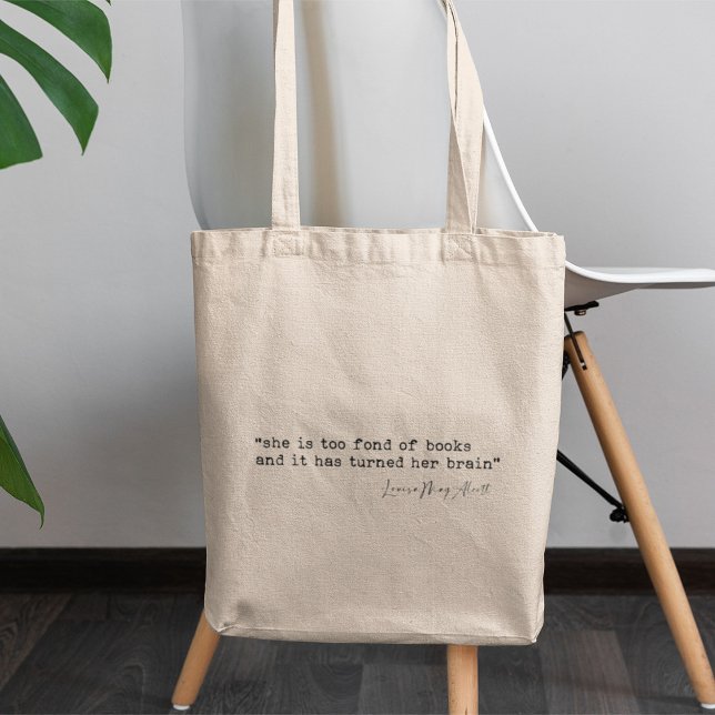 Bolso De Tela Ella es demasiado aficionada a los libros. (Subido por el creador)