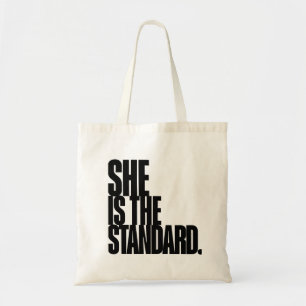Bolso De Tela Ella Es el Estándar, Arte de Cita Motivacional