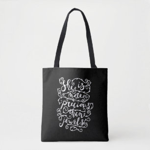 Bolso De Tela ella es más preciosa que las joyas