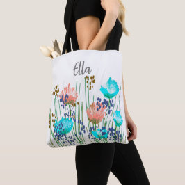 Bolso De Tela Ella Floral Monograma