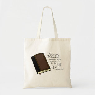 Bolso De Tela Ella lee los libros