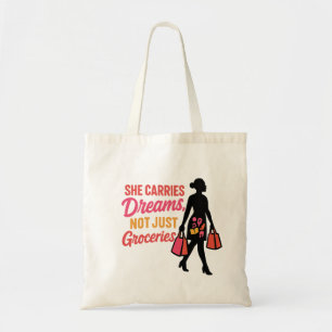 Bolso De Tela Ella lleva sueños - Inspirador para las mujeres