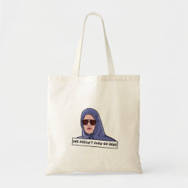 Bolso De Tela Ella ni siquiera va aquí Funny