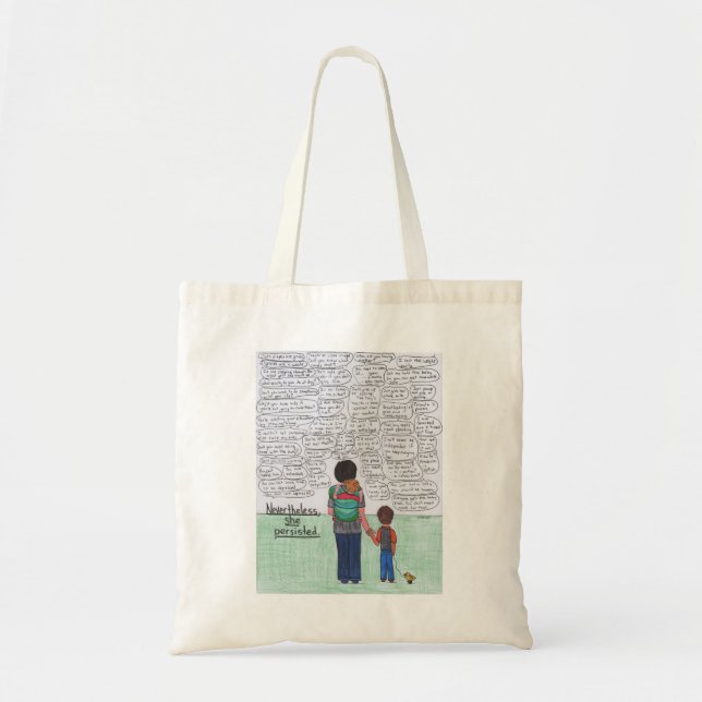 Bolso De Tela Ella persistió (la maternidad) (Frente)