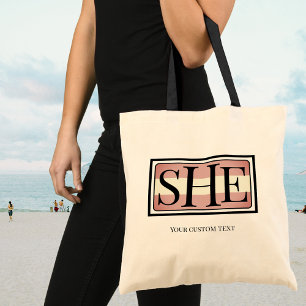 Bolso De Tela Ella pronuncia la bandera transgénero Tote Bag