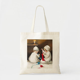 Bolso De Tela Ellen H. Clapsaddle: Chicas que cosen medias