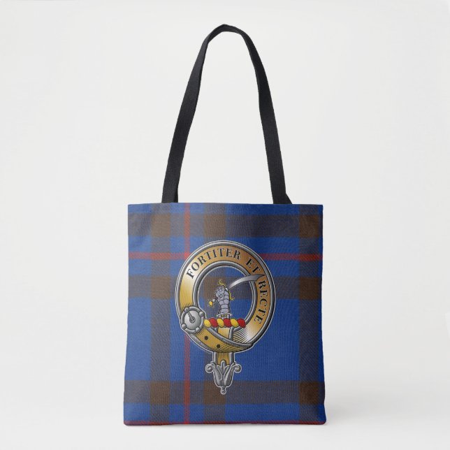 Bolso De Tela Elliot Tartan & Badge (Anverso)