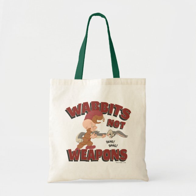 Bolso De Tela ELMER FUDD™ & BUGS BUNNY™ "Wabbits Not Weapons" (Frente)
