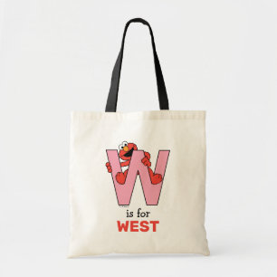 Bolso De Tela Elmo Alfabeto   W Rosa