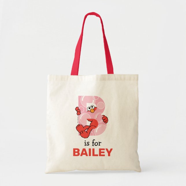 Bolso De Tela Elmo Alphabet | B Burbujas (Frente)