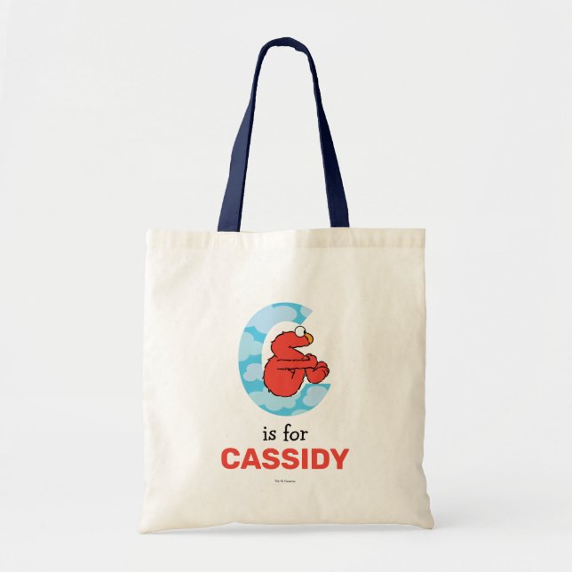 Bolso De Tela Elmo Alphabet | C Nubes (Frente)