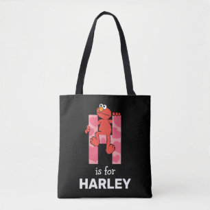 Bolso De Tela Elmo Alphabet H Corazones