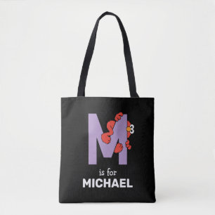 Bolso De Tela Elmo Alphabet   M Púrpura
