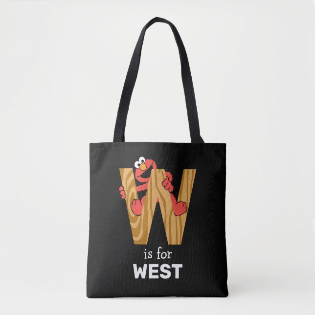 Bolso De Tela Elmo Alphabet | Madera W (Anverso)
