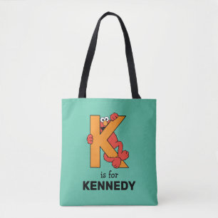Bolso De Tela Elmo Alphabet   NARANJA K