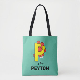 Bolso De Tela Elmo Alphabet P Amarillo