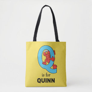 Bolso De Tela Elmo Alphabet Q Azul