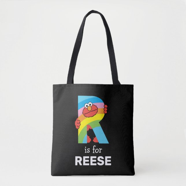 Bolso De Tela Elmo Alphabet | R Arcoiris (Anverso)