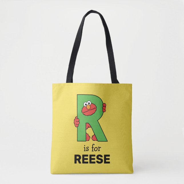 Bolso De Tela Elmo Alphabet | R Green (Anverso)