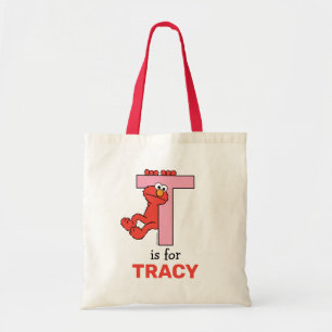 Bolso De Tela Elmo Alphabet   T Rosa