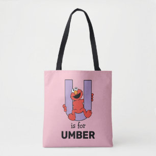Bolso De Tela Elmo Alphabet U Púrpura