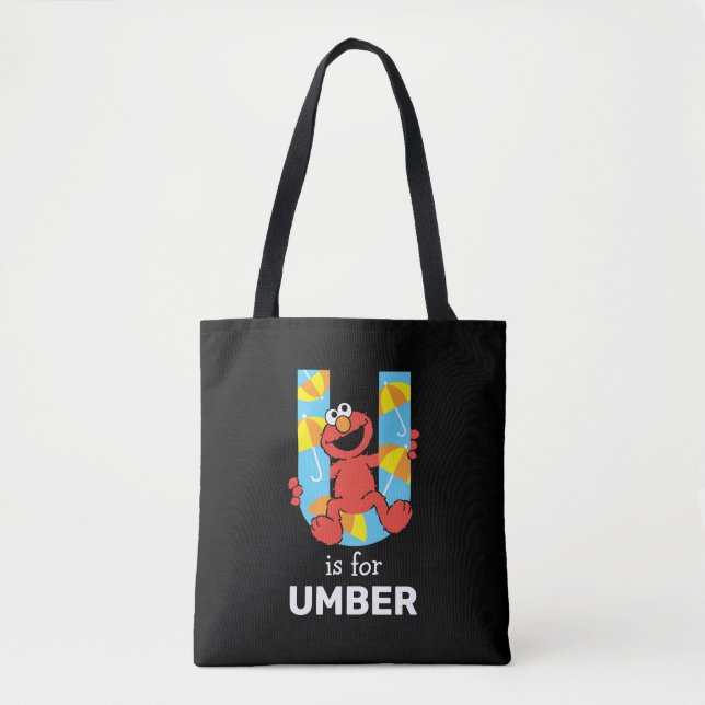 Bolso De Tela Elmo Alphabet | U Umbrella (Anverso)